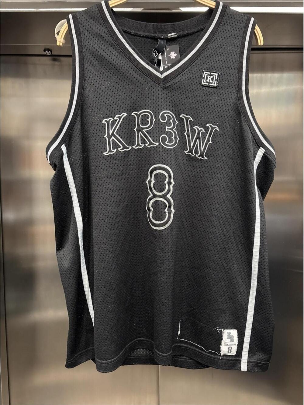 Vintage Black  00s Krew skateboarding Basketball  #8 Jersey